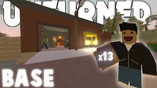 Unturned: How to Make a Secure Base With Only 13 SCRAP METAL! (Carpat Map)