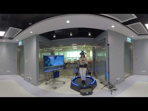 VR treadmill in Extended Reality Room