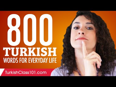 800 Turkish Words for Everyday Life - Basic Vocabulary #40