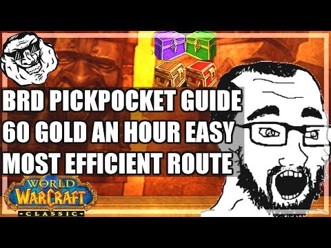 WoW Classic Rogue Guide - 60 gold / Hour Pick Pocket Farm. Best Route. Fastest Pickpocket Method.