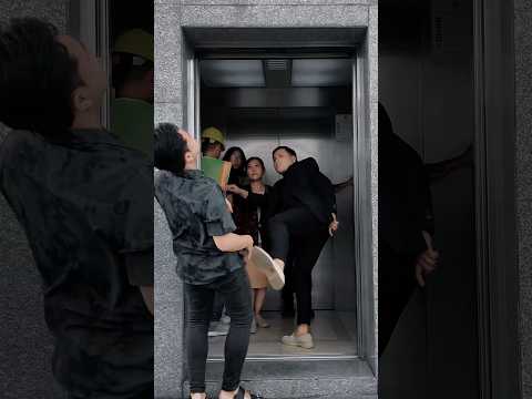 He thought he owned the elevator… wrong 💫😮 [Grandma Kind]