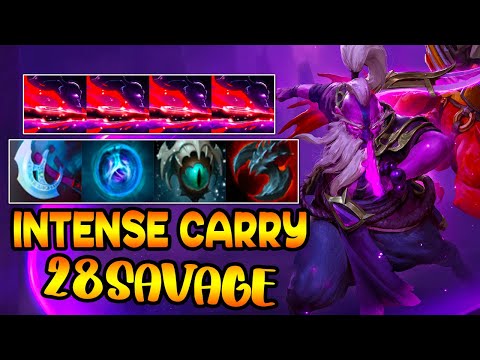 INTENSE CARRY  28 SAVAGE - VOID SPIRIT - BEST TEAM FIGHT - DOTA 2 GAMEPLAY