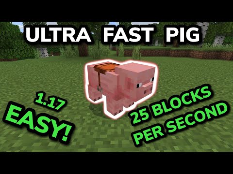 HOW TO GET ULTRA FAST PIGS IN SURVIVAL in Minecraft Bedrock (MCPE/Xbox/PS4/Switch/Windows10)