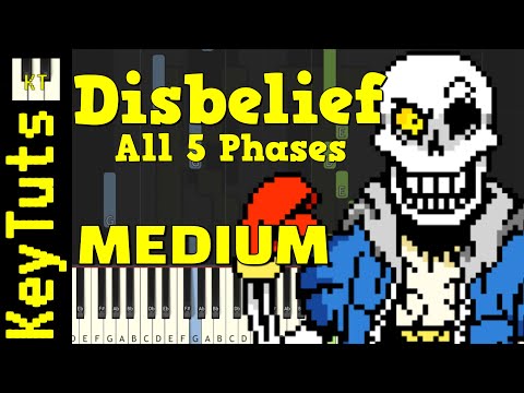 Disbelief FULL OST [All 5 Phases] - Medium Mode [Piano Tutorial] (Synthesia)