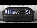 Blue Pillow Black Couch Promo