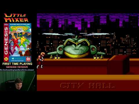 First time playing BATTLETOADS/DOUBLE DRAGON Sega Genesis Version - 1 Credit Clear