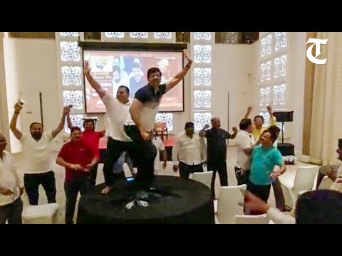Rebel Shiv Sena MLAs dance in Goa hotel lobby as their leader Eknath Shinde becomes Maharashtra CM
