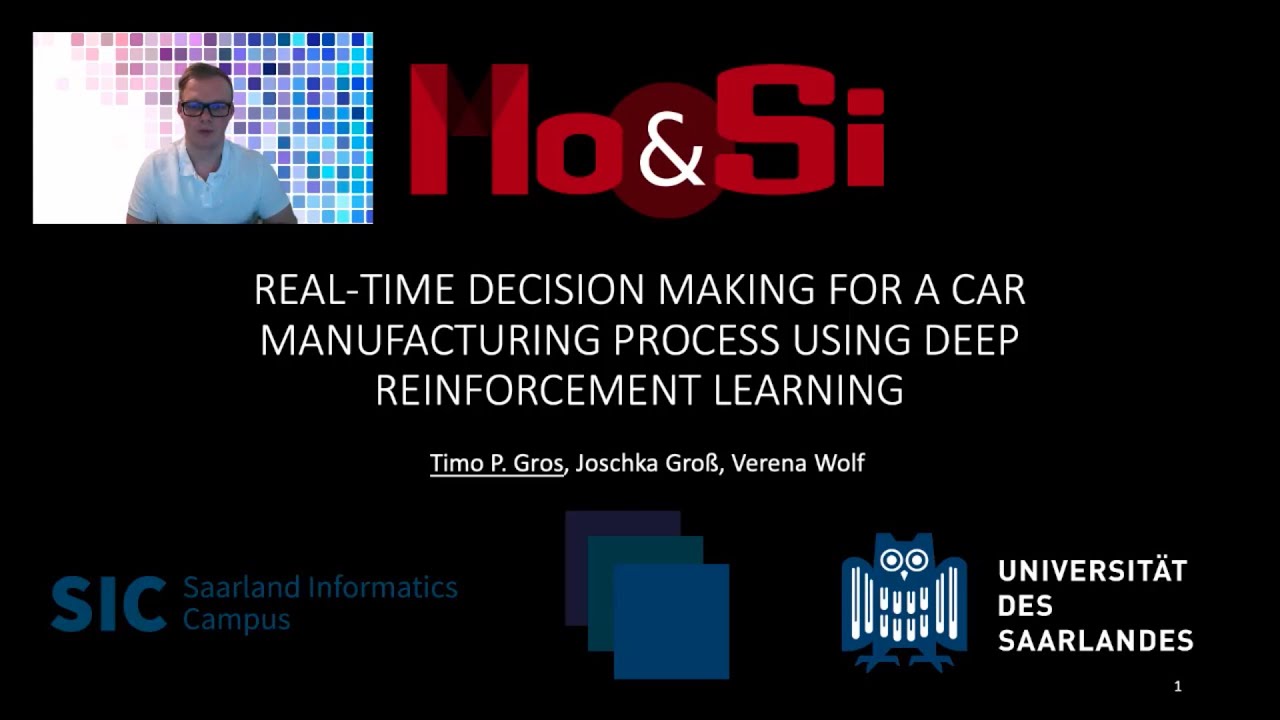 Real-time Decision Making for a Car Manufacturing Process Using Deep Reinforcement Learning