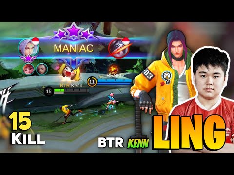 MANIAC! Top Global Ling Fast Hand Gameplay [ Ling Best Build 2021 ] By BTR Kenn - Mobile Legends