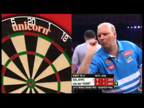 2015 World Grand Prix Quarter Final Suljovic vs van der Voort  pt 1