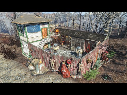 Fallout 4 - OBERLAND STATION - Player Home build tour - NO MODS