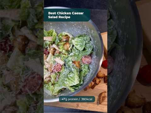 Chicken Caesar Salad - Homemade dressing and croutons #caesarsalad