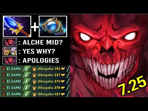 DOTA 1 MID HERO IS BACK! Delete Alchemist Ez 7.25 Scepter Demon Epic Immortal Rank Gameplay Dota 2