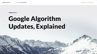 Webinar: Overview of the Google Page Experience Algorithm Update