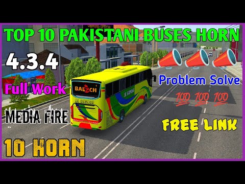 TOP 10 PAKISTANI BUSSID HORN'S FOR BUS SIMULATOR INDOINASIA GAME||JK GAMING||