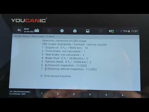 BMW Engine Oil Reminder Reset | Reset Oil Change Light on 2017 BMW 7-Series with YOUCANIC Scanner