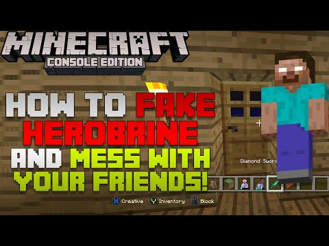 Minecraft: How To Fake Herorbine and Troll! | Auto Opening Door Glitch! [Xbox & Playstation]