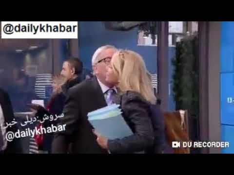 Bizarre moment Jean-Claude Juncker ruffles colleague’s hair and creepy kiss shocked all at EU summit