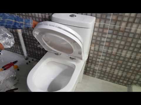 New wc toilet fitting in bathroom | install wc seat cover by...