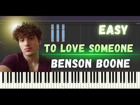 Benson Boone - To love Someone piano tutorial EASY + SHEETS