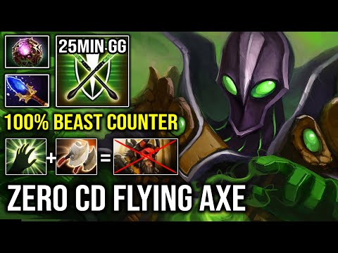 RUBICK is Now the Axe Thrower | EZ MMR 25Min GG 100% Counter Beast with Zero CD Axe DotA 2