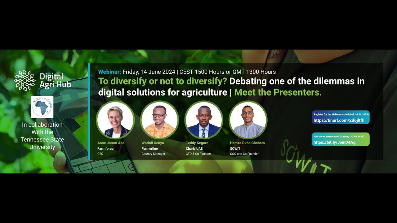 To diversify or not to diversify? Debating one of the dilemmas in digital solutions for agriculture