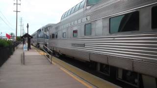 preview picture of video 'Amtrak 591 in Old Town With Private Cars in Tow HD'