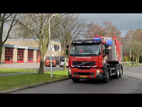 (Ingestuurd) Opkomst en uitruk brandweer Krommenie met spoed naar een brand in Alkmaar
