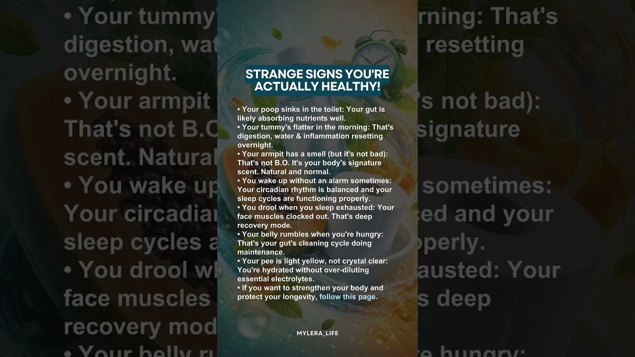 Strange Signs You're Actually Healthy!  👇#healthandwellness