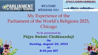 My Experience of the Parliament of the World's Religions 2023