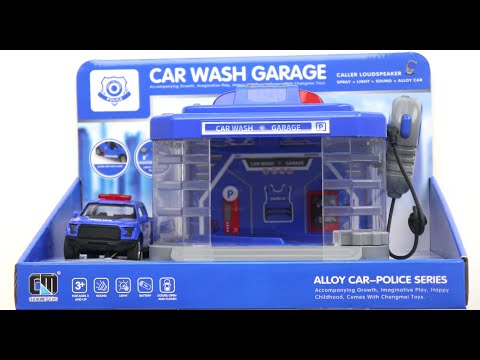 Парковка-Автомойка «Полицейский гараж» CLM-888 с машинкой и рацией, световые и звуковые эффекты