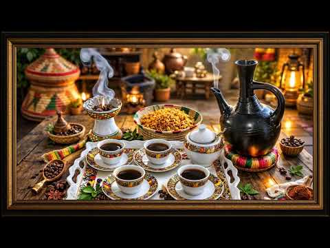 Coffee Ceremony ☕ Relaxing Instrumental Ambience, Traditional Jebena Coffee, Study & Sleep