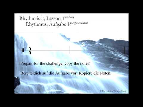 Rhythm is it - medium, lesson 1_Rhythmus - fortgeschritten, Aufgabe 1 | Ear training | Gehörbildung