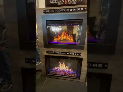 Modern Flames Orion Built-In 42" and 36" Electric Fireplace Insert - 3D Virtual Fireplace 2024 Expo