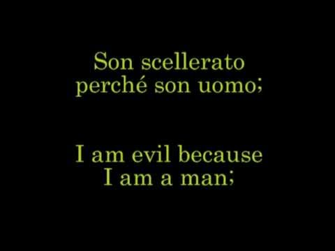 Giuseppe Verdi - Credo in un dio crudel | Italiano English Lyrics Testo