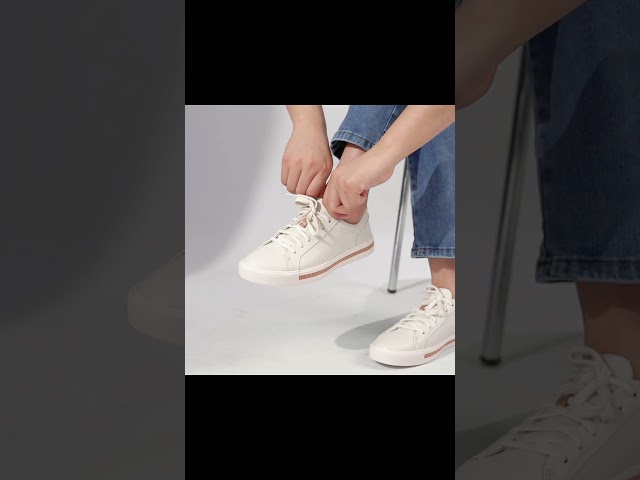 Vídeo relacionado con Clarks Kataleyna West - Zapatos Deportivos para Mujer, Piel Beige, Talla 5, Piel Beige, 38 EU