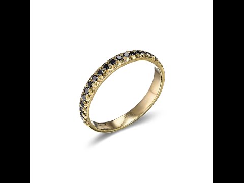 Black Diamond Eternity Band, 14k Solid Gold Eternity Ring For Women