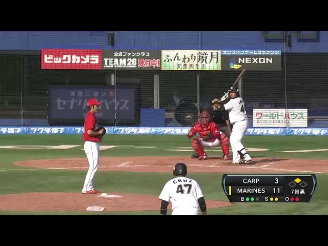 開幕4番候補「アジャ」ことマリーンズ井上が代打で登場!! その結果は… 2014/3/16 M-C