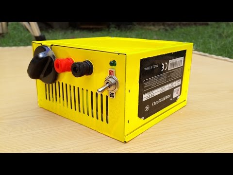 How to make selectable voltage power supply from computer CPU power supply DIY bench power supply Video