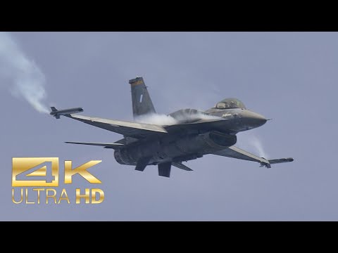 (4K) Lockheed Martin F-16CJ Fighting Falcon Hellenic AF flying Display Airpower 2022 Zeltweg LOXZ