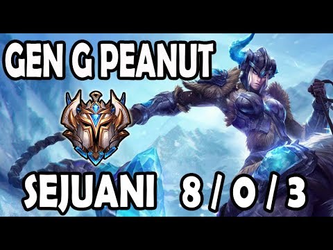 Gen G Peanut Sejuani vs Gragas (Jungle) Ranked Challenger Korea