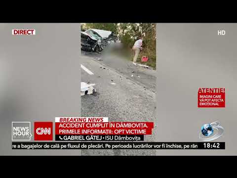 Accident cumplit în Dâmboviţa. Două persoane au murit , iar alte 6 sunt în stare gravă