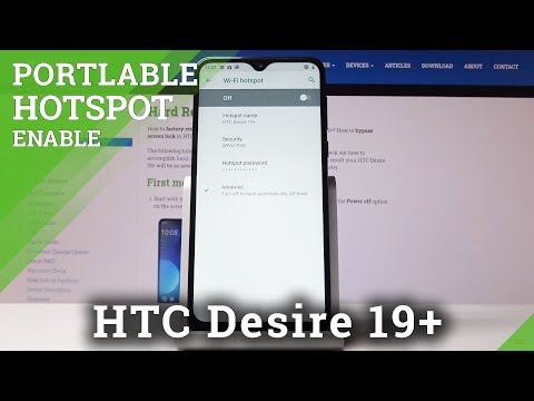 How to Activate Portable Hotspot in HTC Desire 19+ - Network Access Point