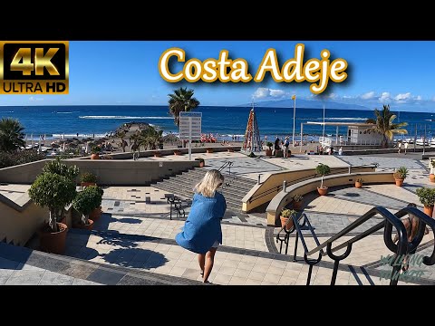 TENERIFE | Costa Adeje [From Av. Bruselas to Playa Fañabé - 15 Dec 2021 🌡️] | Walking Tour [4K]