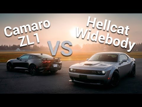 Dodge Challenger SRT Hellcat Widebody VS Chevrolet Camaro ZL1 - Frente a Frente | Autocosmos