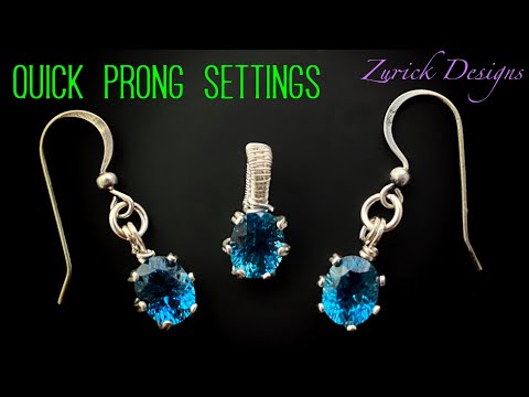 Simple Prong Setting For Faceted Gemstones Using Only One Wire!