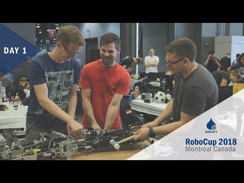Tag 1: Anreise und Aufbau | RoboCup 2018 Montréal | Sweaty