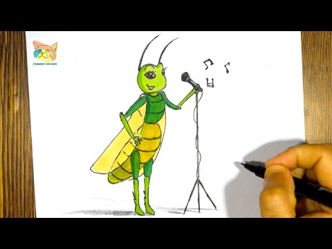 Apprendre comment dessiner une cigale facilement étape par étape