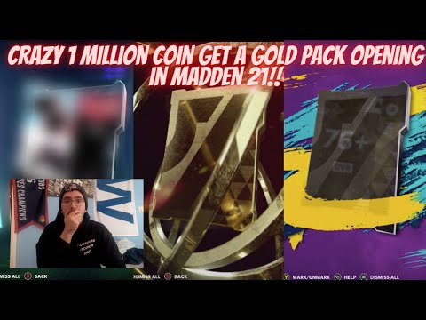 CRAZY 1 MILLION COIN GET A GOLD PACK OPENING IN MADDEN 21!! SO MANY BIG BANGER PULLS TO MAKE PROFIT!