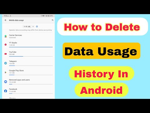 how to delete data usage history in android | how to clear data usage history on android | from app